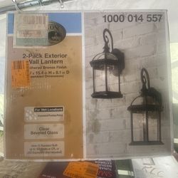 2 Pack Exterior Wall Lantern 