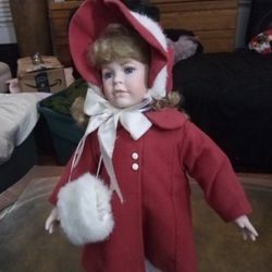 Claudia Porcelain Doll Great For Xmas Present 