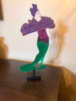 Vintage Judie Bomberger The Muse Metal Sculpture Art Deco Rare Whimsical