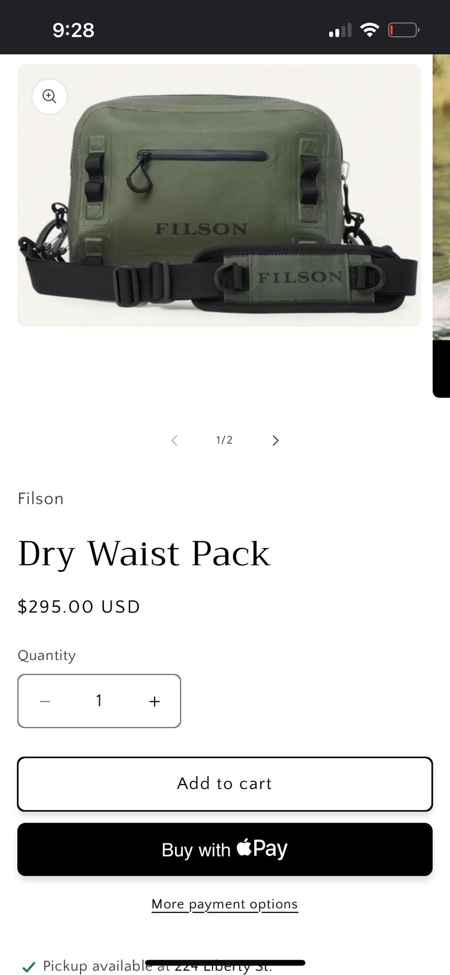 FILSON WAIST BAG BRAND NEW