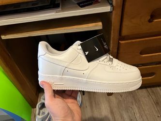 Nike Air Force 1s all white