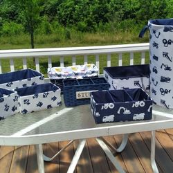 Kids Lined Fabric Storage Bins - Some New