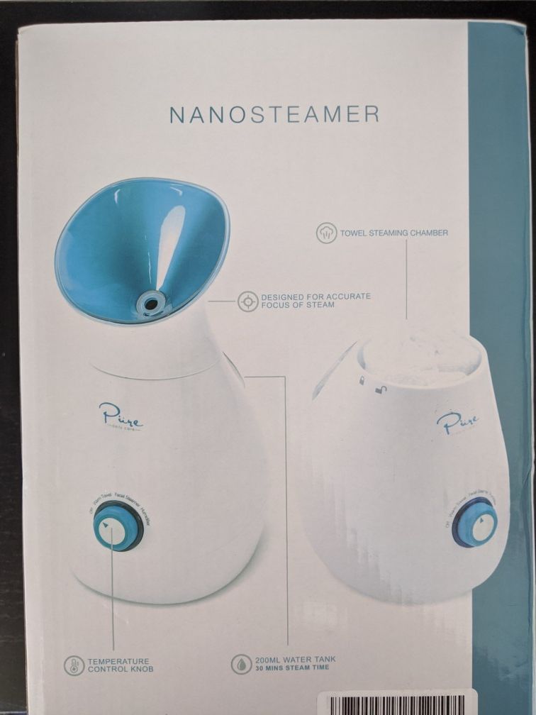 NanoSteamer Large 3-in-1 Nano Ionic Facial Steamer with Precise Temp Control - 30 Min Steam Time - Humidifier - Unclogs Pores - Blackheads