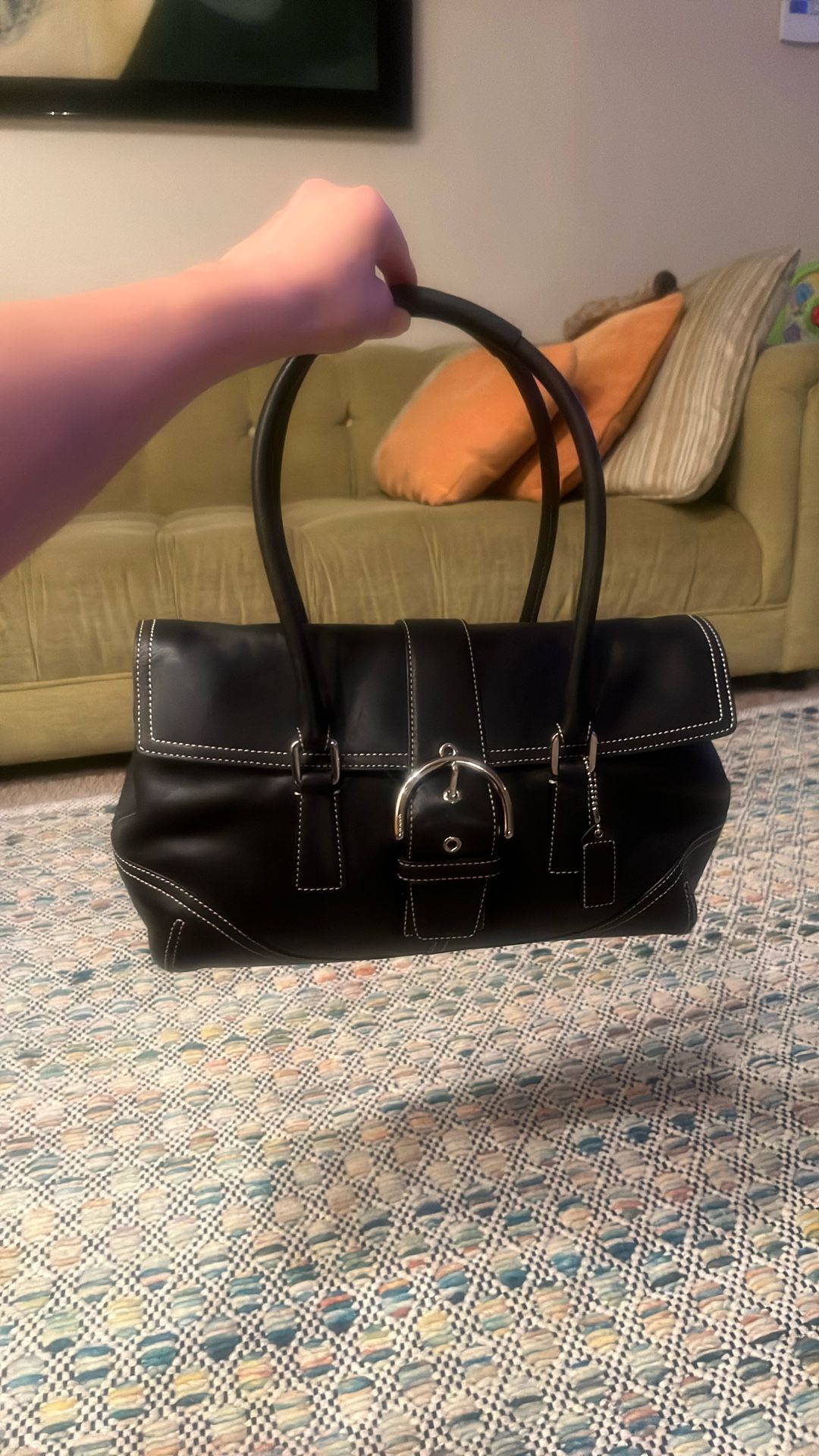 Vintage Coach Black Shoulder Bag