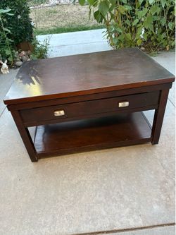 Hatsuko lift-top coffee table brown