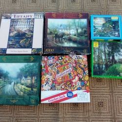 Lot Of 6 Vintage Jigsaw Puzzles 