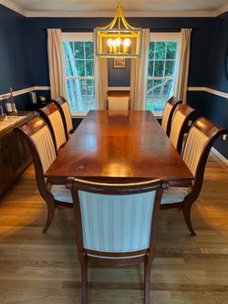 Classic solid wood dining table