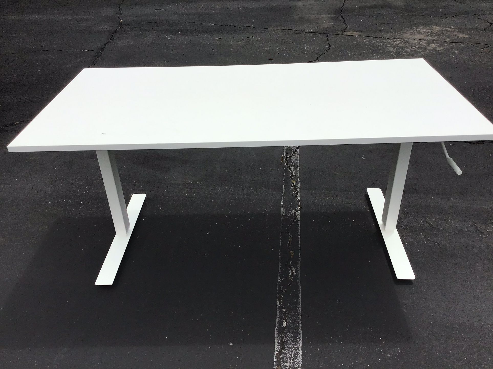IKEA TROTTEN Desk sit/stand, white, 63x31 1/2 "