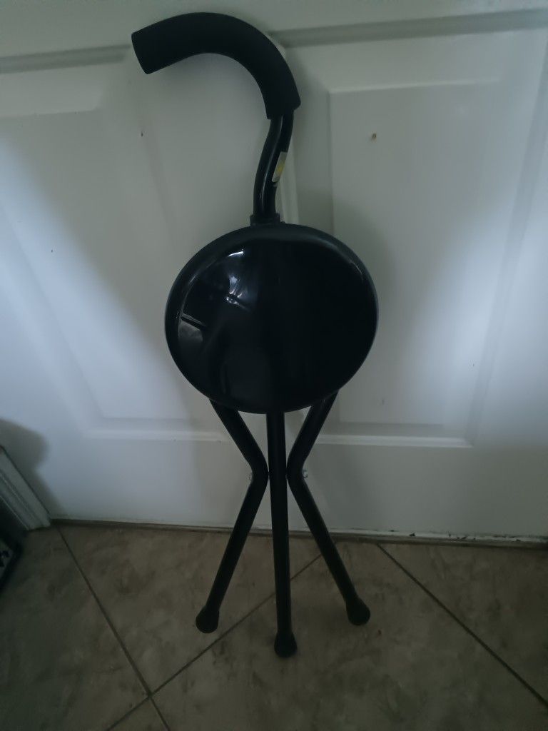 Walking Cane With Folding Seat