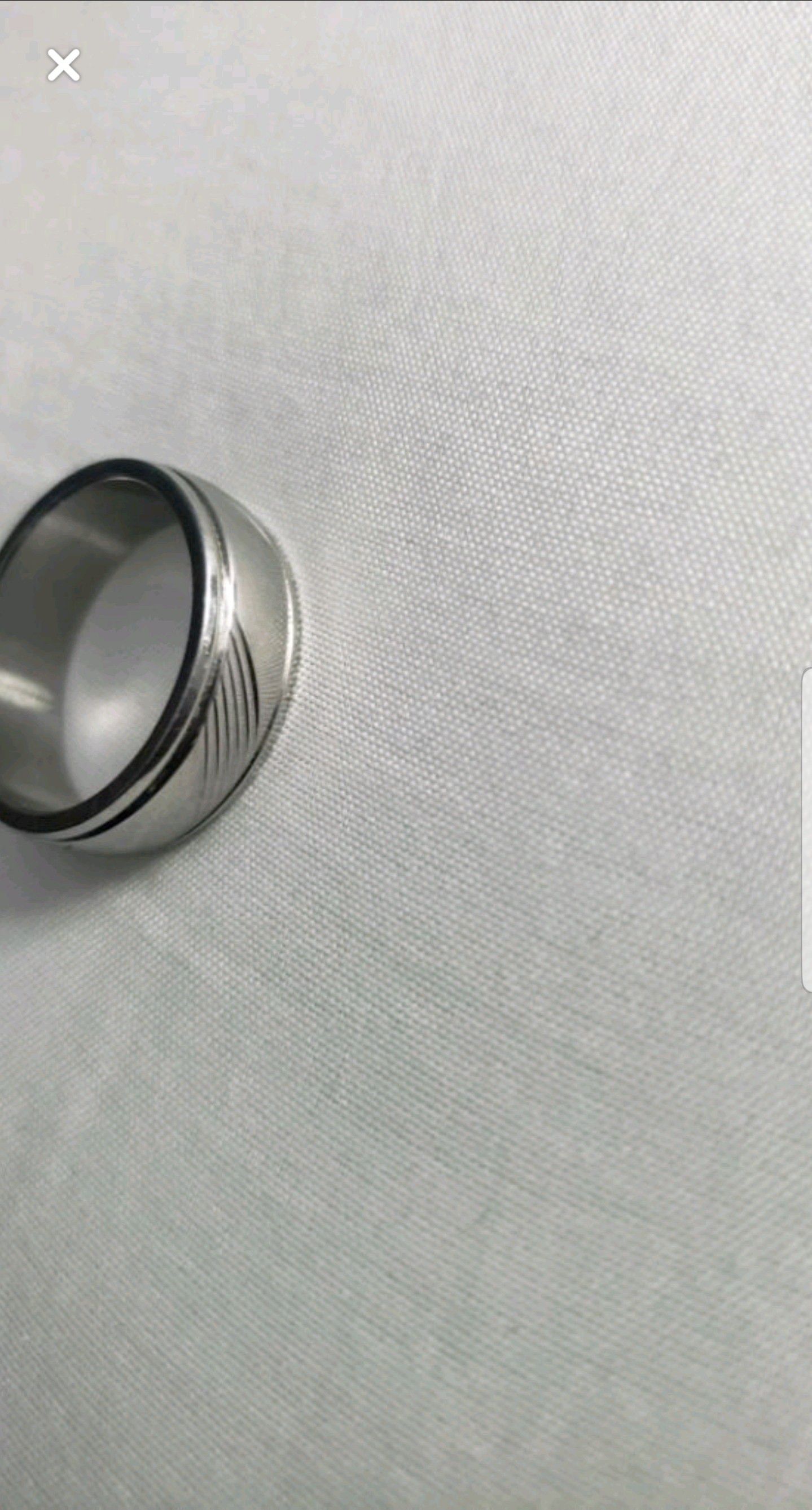 Stainless steel men's ring size 10