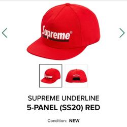 New Ss20 Supreme Inderline Hat