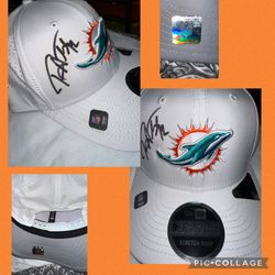 Miami Dolphins cap autographed by someone