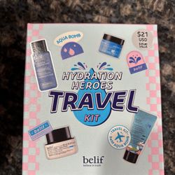 NEW BELIF 4 PIECE HYDRATION HEROES TRAVEL KIT $8!!