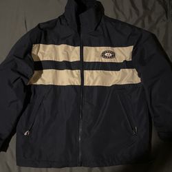 Vintage Interchangeable Navy And Cream Puffer 