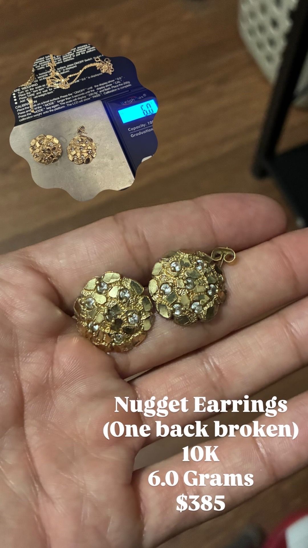 Cookie Nugget Earrings
