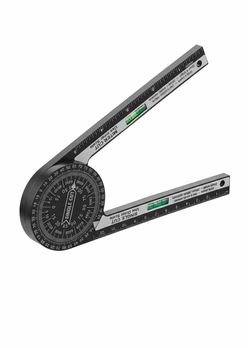 Miter Saw Protractor 7.2" Plastic Angle Finder for Trim with Level