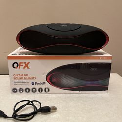Bluetooth speaker. Also have FM radio. Light up with multiple colors. Pre owned works great 