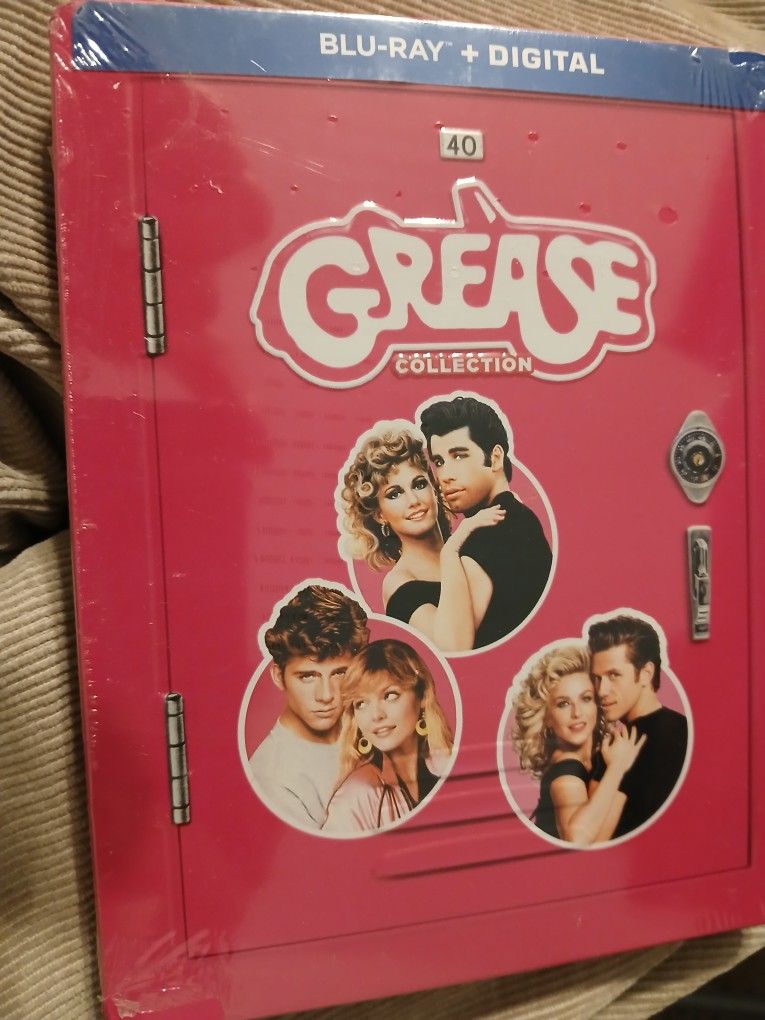 Grease collection steelbook 40th Anniversary 3 Movie Set Blu Rays
