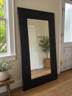 Large Black Full-Length Floor Mirror $25