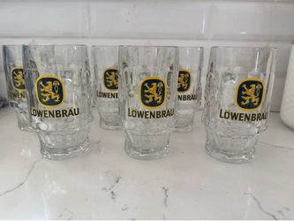 Lowenbrau Beer Glass Mugs