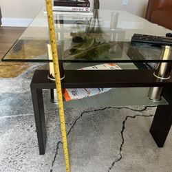 GLASS TOP COFFEE TABLE