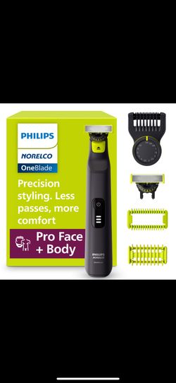 Norelco Philips OneBlade Pro 360 Face + Body Electric Shaver Beard Trimmer And Body Groomer