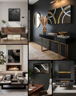 Black And Gold Wall Art Wall Decor