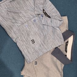 2 Travis Mathew Men’s Polo Shirts – Medium (M) – Great Condition – $30 for Both