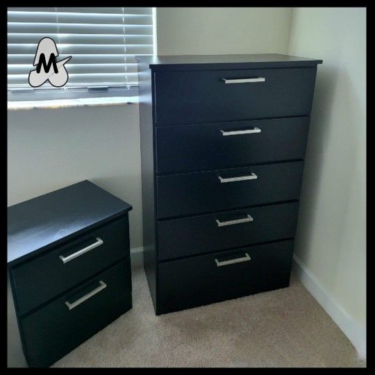 NEW TALL CHEST WITH A NIGHT STAND 😊 ASSEMBLED