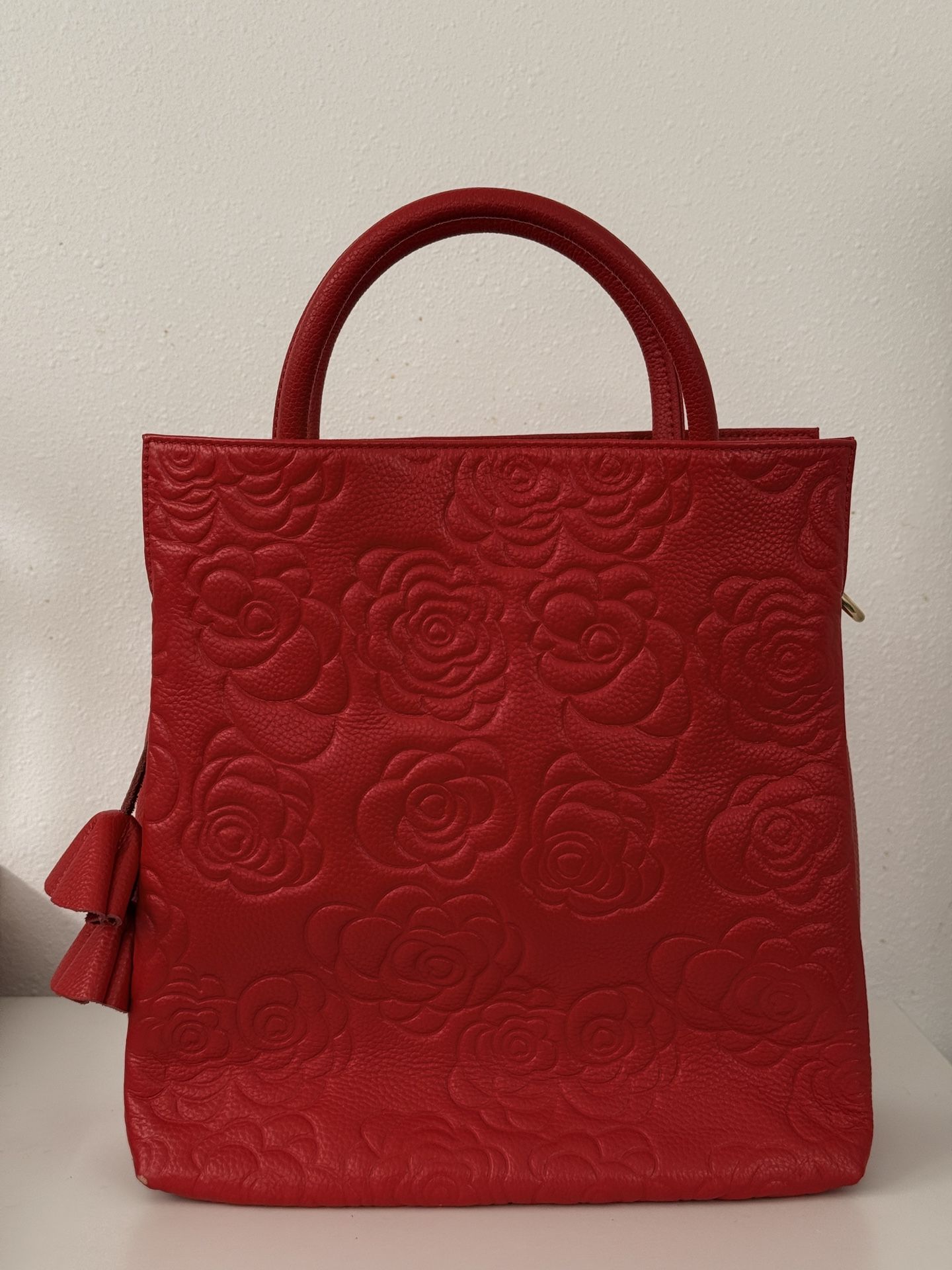 Red Leather Woman handbag