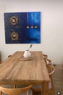 Dining room table seats 8