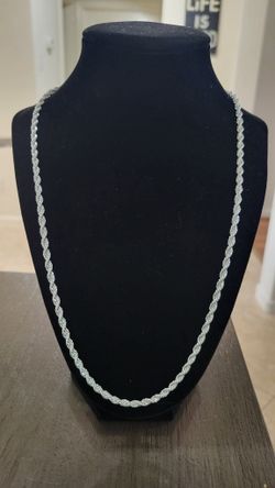24-Inch / 3.8mm Sterling Silver Rope Chain