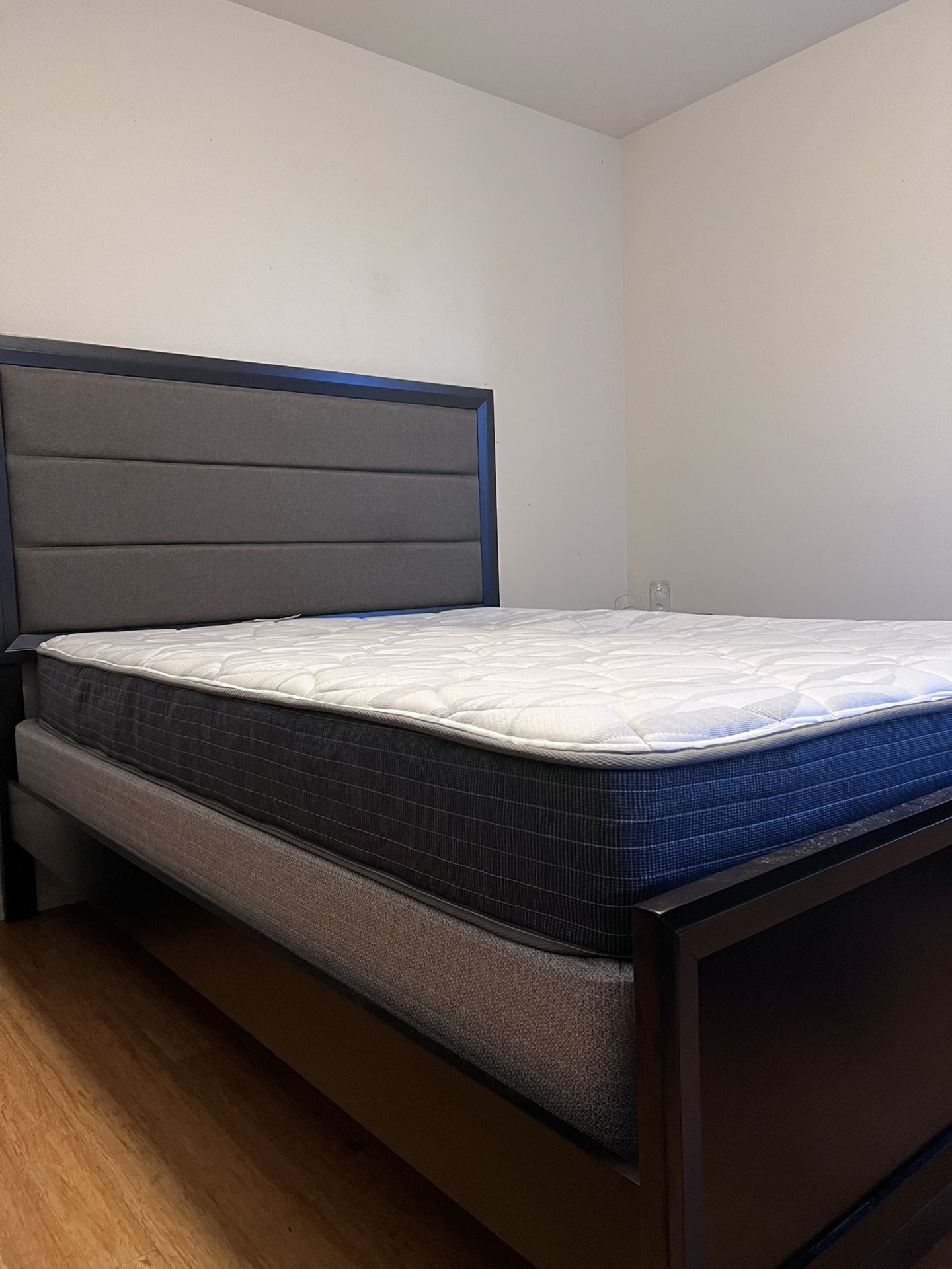 Bed Frame  With Queen Mattress and Box Spring