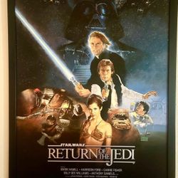 Return Of The Jedi Textured Print Framed