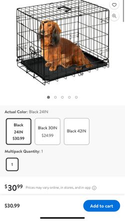 Black 24IN dog crate