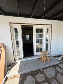 Free French door with frame