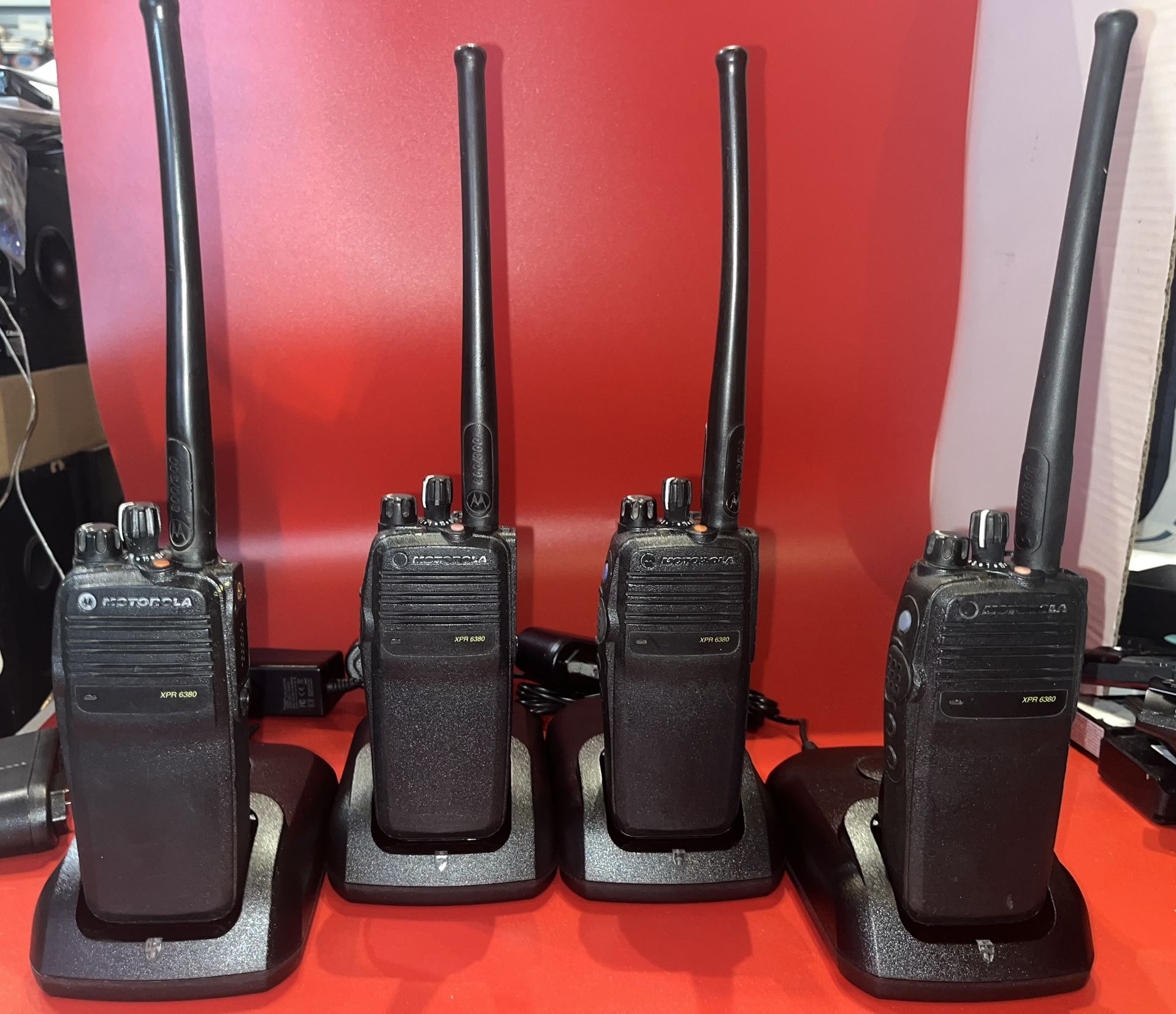 Lot of 4 Motorola MOTOTRBO XPR 6380 800 MHz two way radios