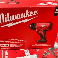 Milwaukee M18 18V Lithium-lon Cordless Compact Heat Gun (Tool-Only)