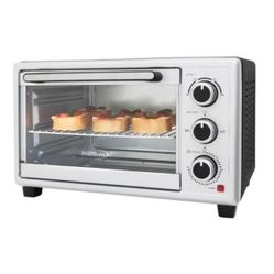 1440 W 6-Slice Silver Toaster Oven with Automatic Shut-Off 