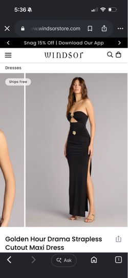 Black dress with slit