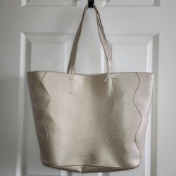 Large Gold Tone Tote Bag