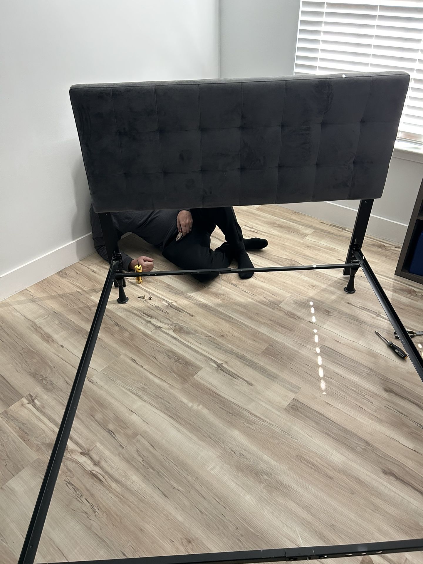 Full Size Frame And Brand New Headboard 