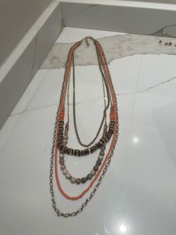 Layered Beaded Chain Necklace