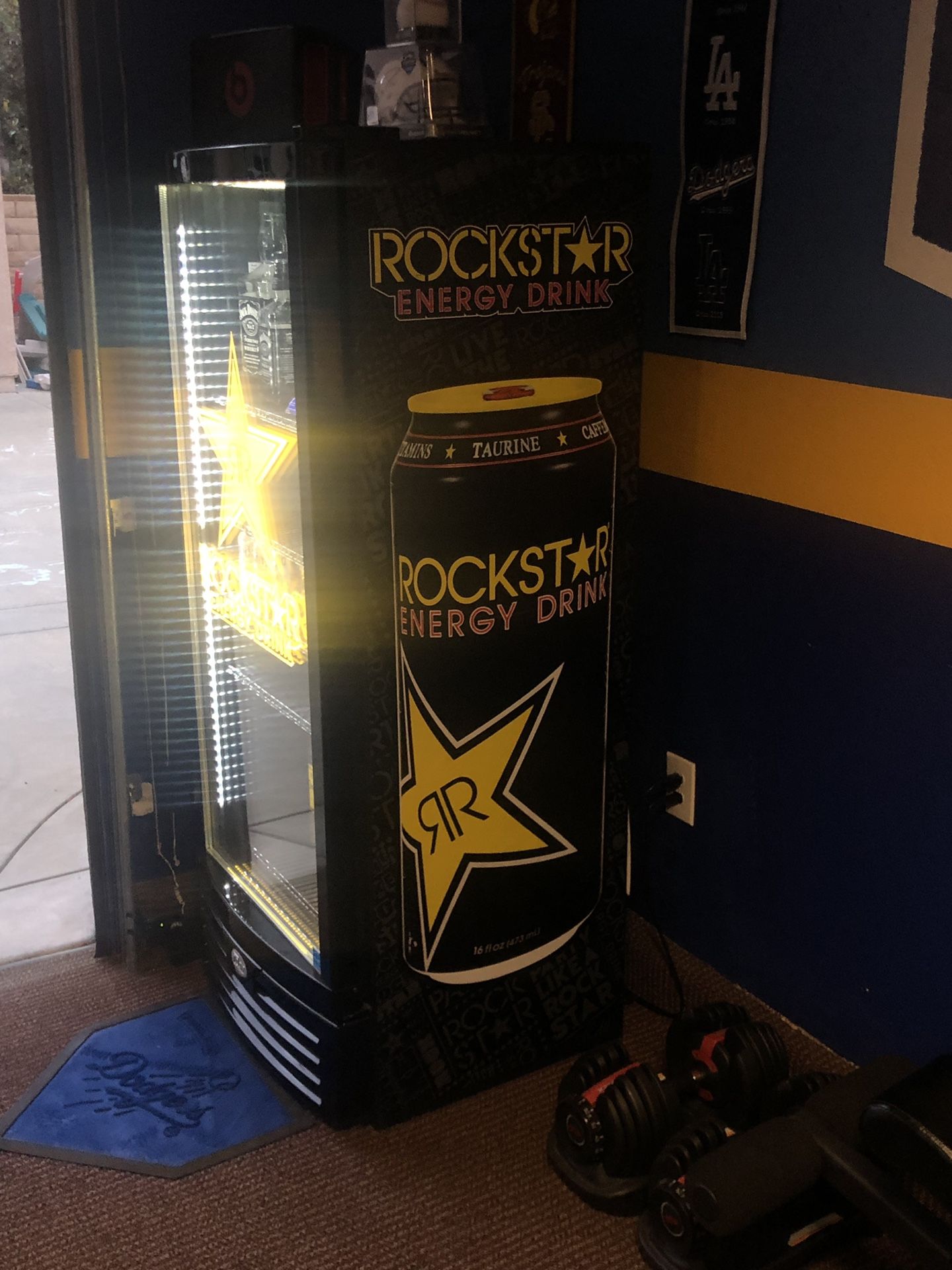 Rockstar Beverage Refrigerator Cooler (IDW GCG12) Man Cave Fridge for
