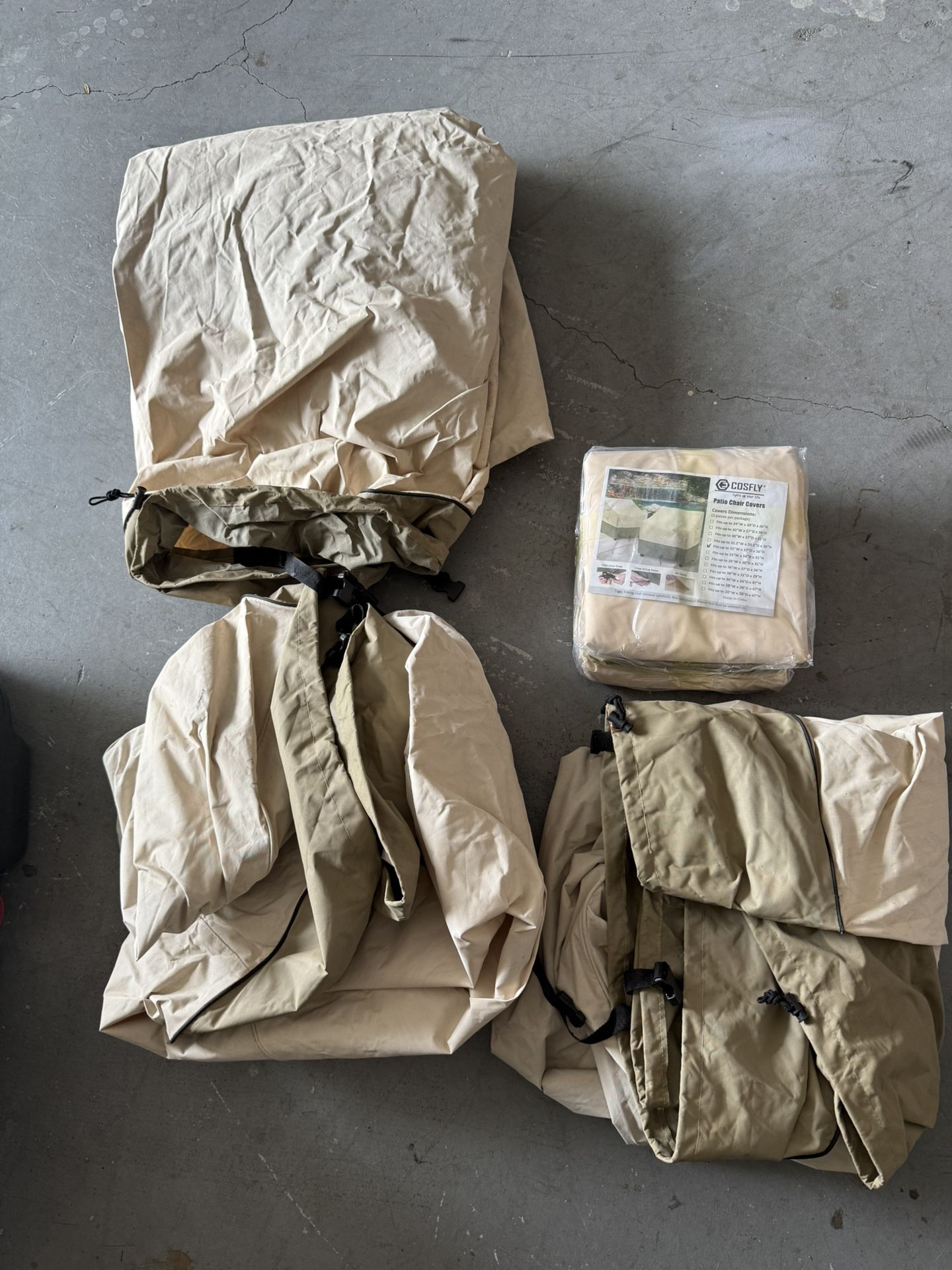 COSFLY Outdoor Patio Furniture Covers 100% Waterproof Heavy Duty  1 Double Sofa ,4 Chairs