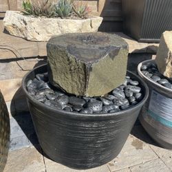 25” Gorgeous Basalt Birdbath Bubbler Water Fountain Complete Package