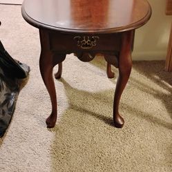 Solid Oak End Table
