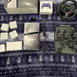PlayStation 5 Pro And Logitech Wheel And Pedal 