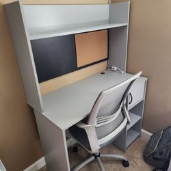 Gray Desk and Chair