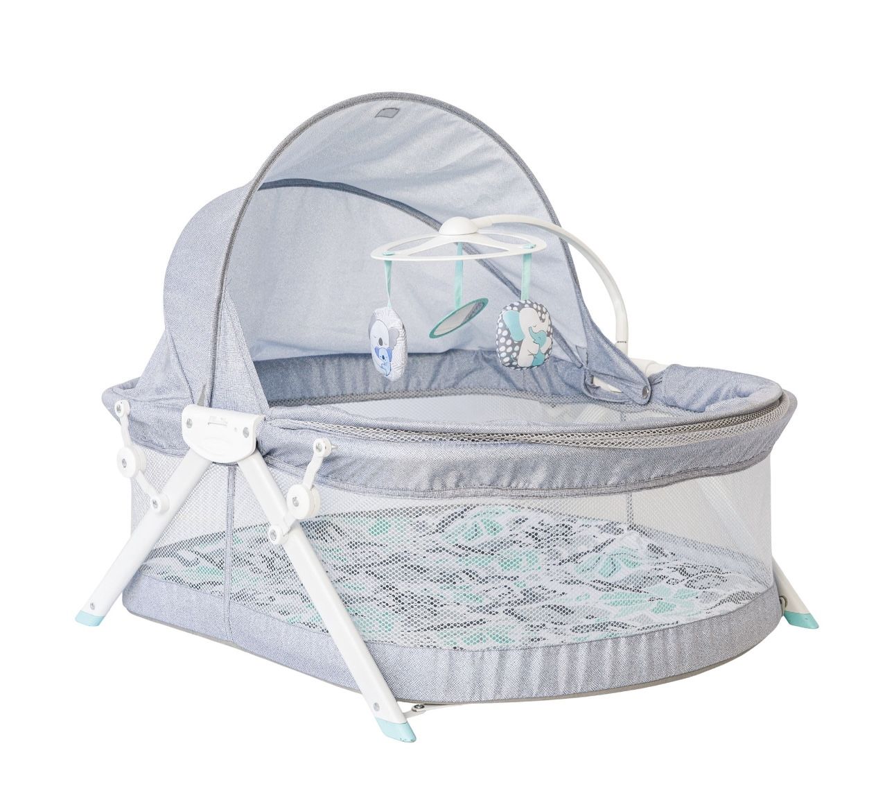 NEW Infantino Sweet Time Dreams Fold & Go Bassinet, 0-5 Months Unisex, Multicolor Koala